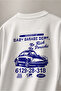 Eazy Unisex Oversize T-Shirt 100% Cotton White Garage Dept Printed T-Shirt - 3
