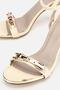 Women's Light Yellow Gold Accessory Detail High Heeled Shoes - 4