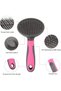 Cat Grooming Brush, with Release Button,Self Cleaning Slicker Brushes, for Dogs Cats Pet Grooming Brush Tool Gently Removes Loose Undercoat,Tangled Hair Slicker Brush for Pet Massage