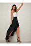 Women's high waist asymmetrical detailed sandy skirt - 5