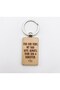 Personalised Wooden Keychain for Dad, Laser-Engraved Father and Child Silhouette, Double-Sided Custom Message, Natural Wood - 2