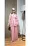 Women's Elara Voile Fabric Pants Suit |   Belted, Draped Hijab Set with Flywheel Detail - 6