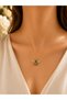 Gold Color Stone Necklace with Bee Figure – Sparkling Stylish Women's Necklace - 2