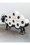 8-Roll Toilet Paper Stand with Fun Sheep Figure – Decorative Metal Bathroom Accessory - 4