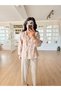 Women's Beige Floral Embroidered Cotton Blouse Pinterest Bohemian Shirt - 3
