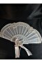 Vintage Bridal Fan with Pearls - 2