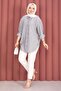 Buttoned Striped Shirt Black - 4