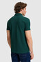Men's Slim Fit Polo Collar Dark Green Basic T-Shirt 50326920-Vr079 - 6