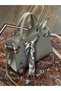 Women's Faux Leather Handbag with Scarf Shoulder Bag