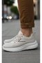 Beige Women's Lace-Up Knitwear Sports Shoes - 2
