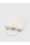 Ovelin Stoned Leather Women's White Handbag - 2