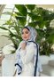 Nilüfer Esintisi Luxury Voile Silk Shawl Hijab Foulard Scarf Shawl Floral Patterned 90 X 180 cm - 5