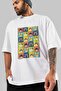 For the Sake of Cat Love 122 Front Cat Printed White Oversize T-Shirt 100% Cotton Unisex Cat Lover Premium Design - 3