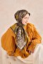 وشاح تويل إيبك بلوم بلون الخردل 90x90 - 4