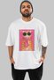 For the Sake of Cat 118 White Oversize T-Shirt with Cat Print on the Front 100% Cotton Unisex Cat Lover Premium Design - 2