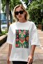 For the Sake of Cats 18 Front Cat Printed White Oversize T-Shirt 100% Cotton Unisex Cat Lover Premium Design - 5