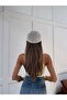 Pearl Detailed Mesh Knitwear Beanie - 2
