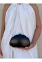 Women's Black Metallic Oyster Model Evening Dress Bag - 4