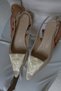 Cica Special Handmade Rose Detailed Pointed Toe Short Kitten Heel Women's Shoes
