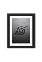 Alayra Naruto Metallic Logo Poster Framed Painting with - Black (9" x 12") | | Ready for Framing