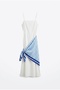 Women's Shawl Detailed Dress Elb02184 Ecru - 5