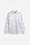Ecru-Black-Covered Placket Shirt