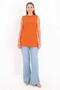Orange-100% Cotton Sleeveless T-Shirt Tunic - 2
