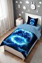 Dark Gamer Patterned Single Baby Kids Duvet Cover Set - 3