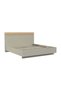Bellano 120x200 Young Bed With Headboard Storage|Wooden Single Bed L217.2xW130.4xH115.4cm -Taupe/Oak
