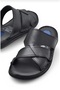 3571 Daily Lightweight Puff Sole Orthopedic Genuine Leather Men's Slippers - Men's 100% Genuine Leather Slippers - 3