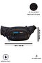 Np 812 Waterproof Waist Bag with Headphone Port Black Blue - 6