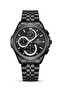 Men's Black Metal Cord Black Dial Functional Wristwatch 2 Years Warranty