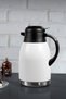 Double Layer Stainless Steel 2 Liter Thermos Black & White (Tea Coffee Picnic Camping Outdoor Office Hotel Cafe School)