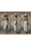 Muslin Mikonos Pareo Skirt Dress Three in One Beach Swimwear Bikini Top - 4