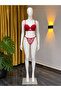 Red Lace Embroidered Transparent Tulle Detailed Bra Set - 2