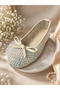 Elegant Stone Detailed Women's Ballerinas - 2