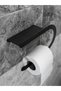 Toilet Paper Hanger with Shelf Black Metal |   Toilet Paper Holder and Phone Shelf