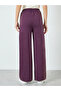 Purple Cotton Washed Wide Leg Joggers - 4