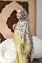 Feather Patterned Shawl Mink - 4