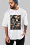 For the Sake of Cat Love 120 Front Cat Printed White Oversize T-Shirt 100% Cotton Unisex Cat Lover Premium Design - 7