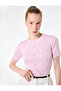 Crew Neck Short Sleeve Pearl Floral Knit Sweater