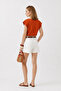 Snap-Shoulder Boat Neck T-Shirt-Tile - 4