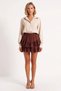 Women's Mini Skirt, Embroidered Detail, Woven Cotton, Beach Wear, Elastic Waist, Short Length, Comfortable, Casual, Modern - 4