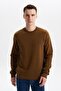 Ar-Ma Men's Crew Neck Sweatshirt Basic Without Print Without Pockets Knitted Fabric Regular Fit 65% Cotton 35% Poly - 3