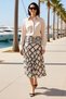 Women's Midi Skirt A-Line Cut Shawl Pattern Tulle Knitted Gathered Waist Detailed Casual Daily Modern Stylish Comfortable - 3