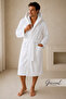 White |   Hooded Cotton Unisex Bathrobe |   Hotel Bathrobe |   Men's Towel Bathrobe |   Women's Towel Bathrobe |   Sauna Bathrobe |   Robe - 5