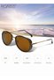 Mens Aviator Sunglasses UV400 Protection Sun Glasses Fashion Anti-Glare Alloy Frame for Driving Fishing Traveling Brown Lens