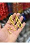 Eye-Catching Vitality: Yellow Color System Crimped Amber Prayer Beads - 2