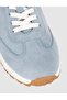 Ice Blue Suede Genuine Leather Women's Sneaker Shoes - 5