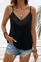 Women's Rope Strap V-Neck Pulpayet Detailed Sandy Blouse - 3